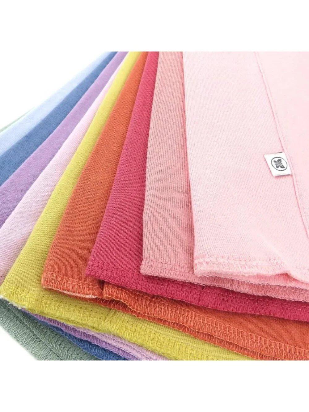 Organic Cotton Baby Burp Cloths, 10-Pack Rainbow Gems, Soft & Absorbent, One
